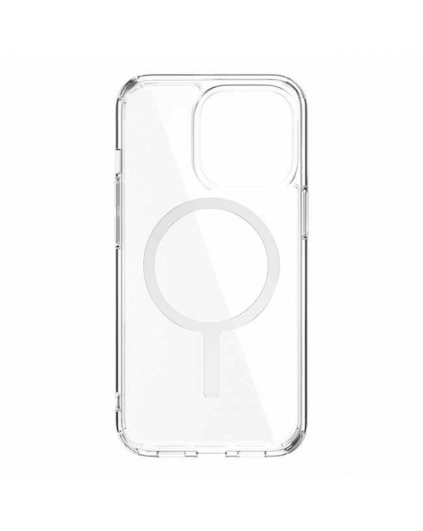 SwitchEasy - MagCrush Bumper Clear Case Silver for iPhone 13