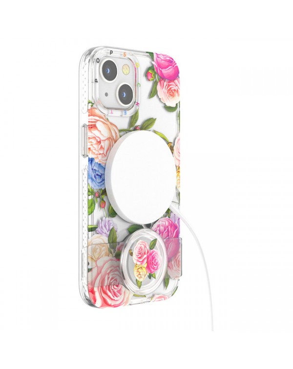 PopSockets - PopCase Vintage Floral with Drop Protection for iPhone 13