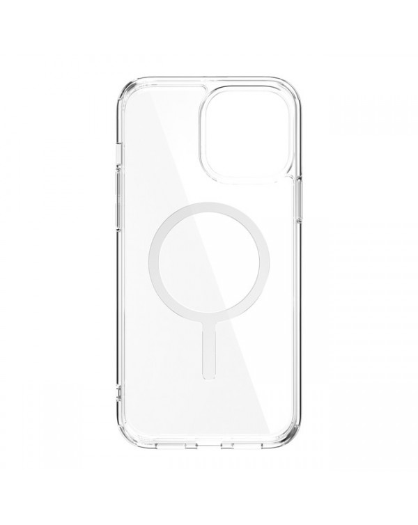 SwitchEasy - MagCrush Bumper Clear Case Silver for iPhone 13 Pro 