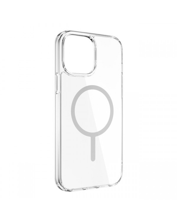 SwitchEasy - MagCrush Bumper Clear Case Silver for iPhone 13 Pro 