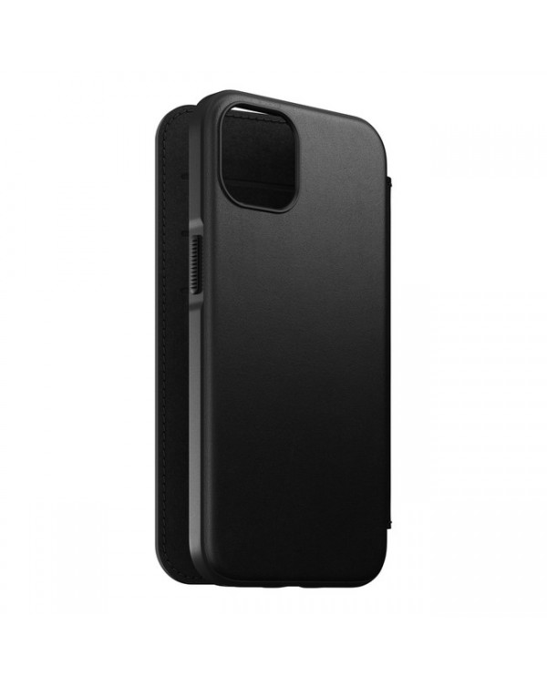 Nomad - Horween Leather Rugged Folio Case Black for iPhone 13