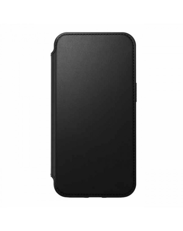 Nomad - Horween Leather Rugged Folio Case Black for iPhone 13