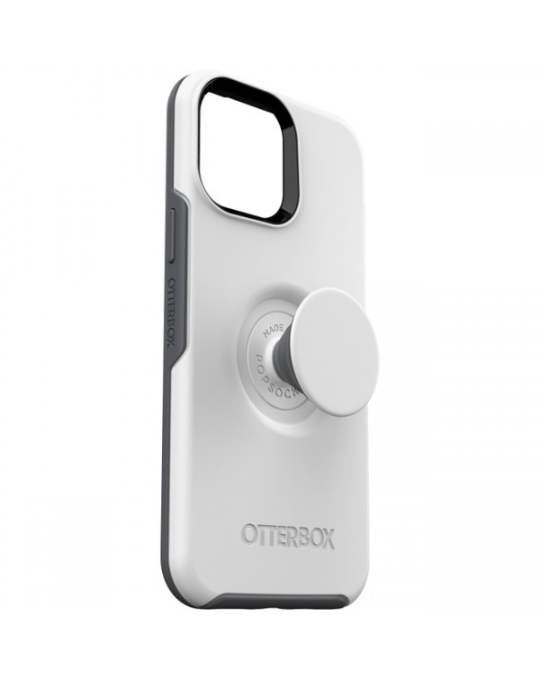 Otterbox - Otter+Pop Symmetry Case with Swappable PopTop Polar Vortex (White) for iPhone 13 Pro