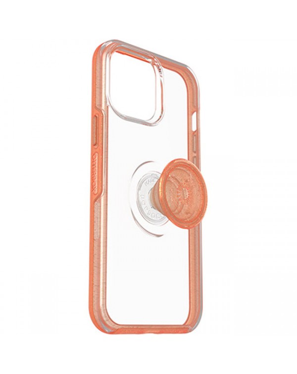 Otterbox - Otter+Pop Symmetry Clear with Swappable PopTop Melodramatic (Orange) for iPhone 13 Pro