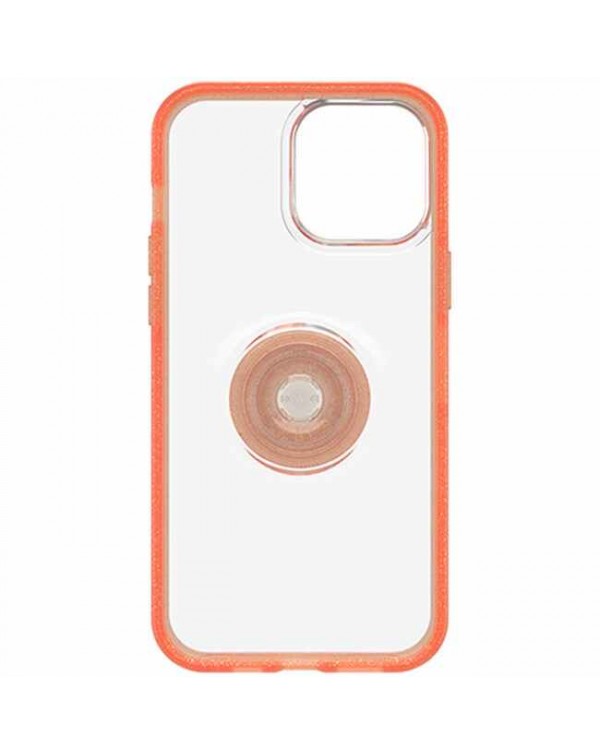 Otterbox - Otter+Pop Symmetry Clear with Swappable PopTop Melodramatic (Orange) for iPhone 13 Pro