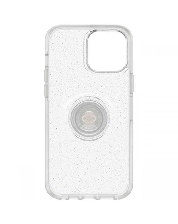 Otterbox - Otter+Pop Symmetry Clear with Swappable PopTop Silver Flake/Clear for iPhone 13 Pro Max/12 Pro Max