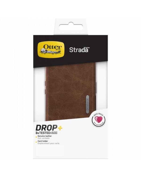 Otterbox - Strada Folio Leather Case Dark Brown for iPhone 13 Pro Max/12 Pro Max