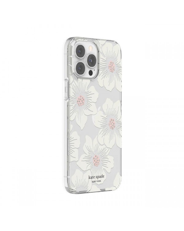 Kate Spade - Protective Hardshell Case for MagSafe Hollyhock Floral for iPhone 13 Pro Max/12 Pro Max