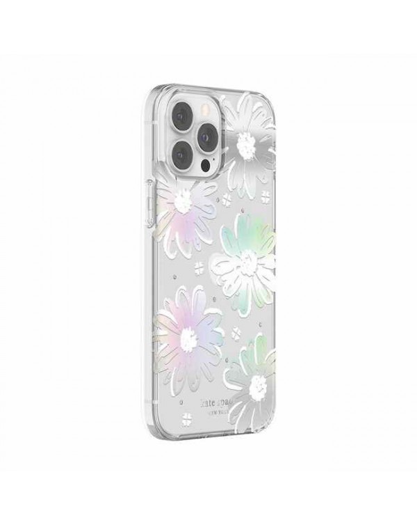 Kate Spade - Protective Hardshell Case Daisy Iridescent for iPhone 13 Pro Max/12 Pro Max