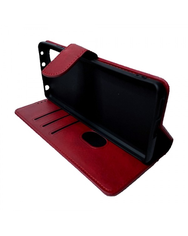Icharm slim flip case for TCl 20 Pro,  Burgundy