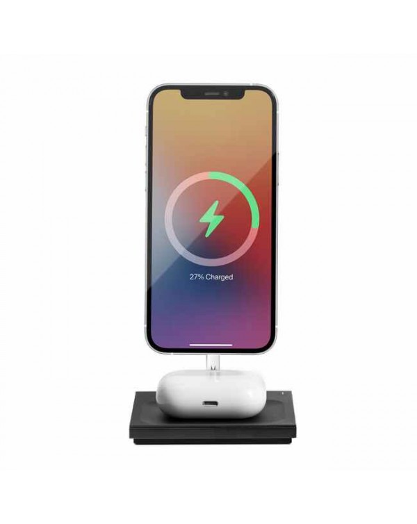 Native Union - Rise 2-in-1 Wireless Charger MagSafe Compatible Slate