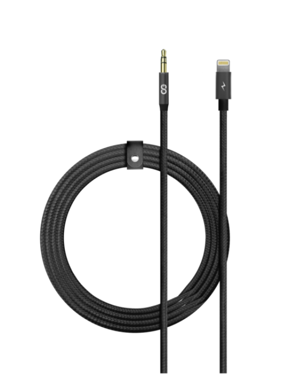 LOGiiX Piston Connect Braid 1M Aux to Lightning - Black