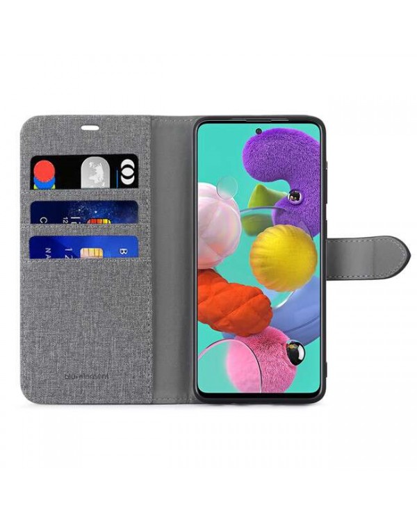 Blu Element - 2 in 1 Folio Case Gray/Black for Samsung Galaxy A51