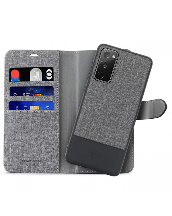 Blu Element - 2 in 1 Folio Case Gray/Black for Samsung Galaxy S20 FE