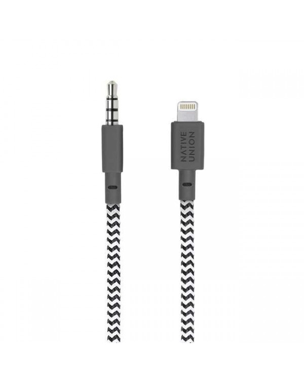 Lightning to 3.5mm Headphone Jack Adapter 4ft Zebra