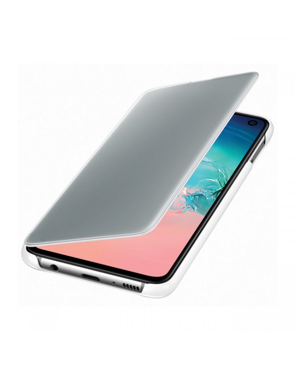 Samsung - Clear View Cover Case White for Samsung Galaxy S10e