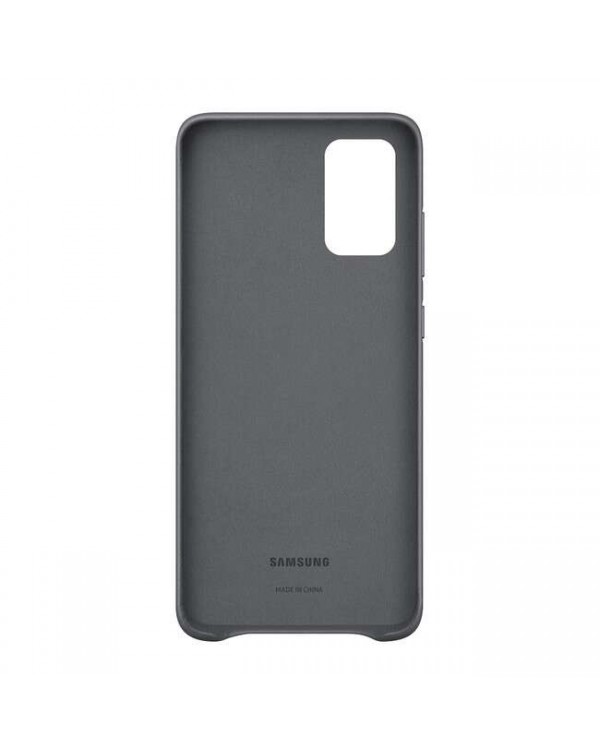 Samsung - Leather Cover Case Gray for Samsung Galaxy S20+