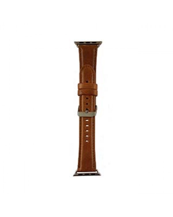 Apple Watch 44/42mm Uunique Tan Genuine Leather Classic Watch Band