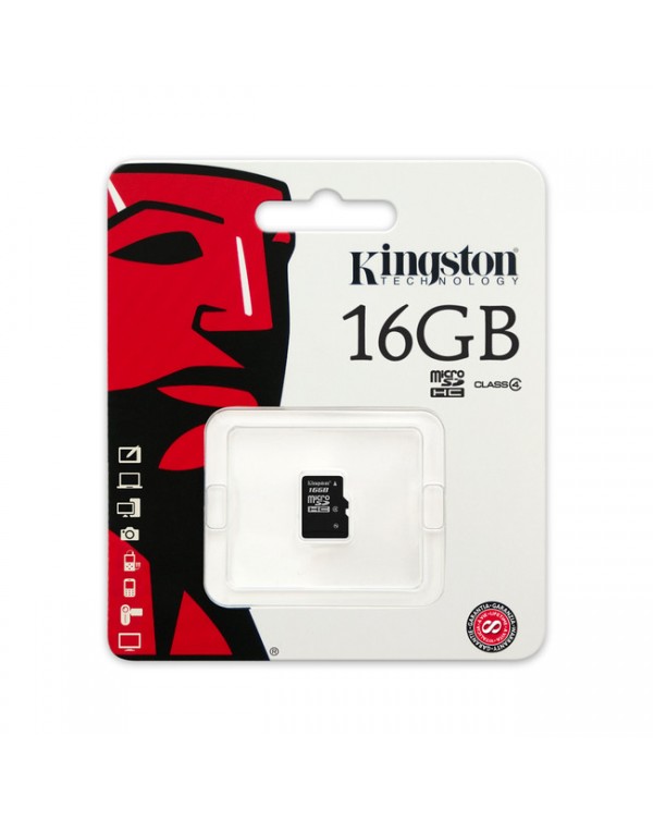Kingston - 16 GB microSDHC Flash Memory Card SDCS Black