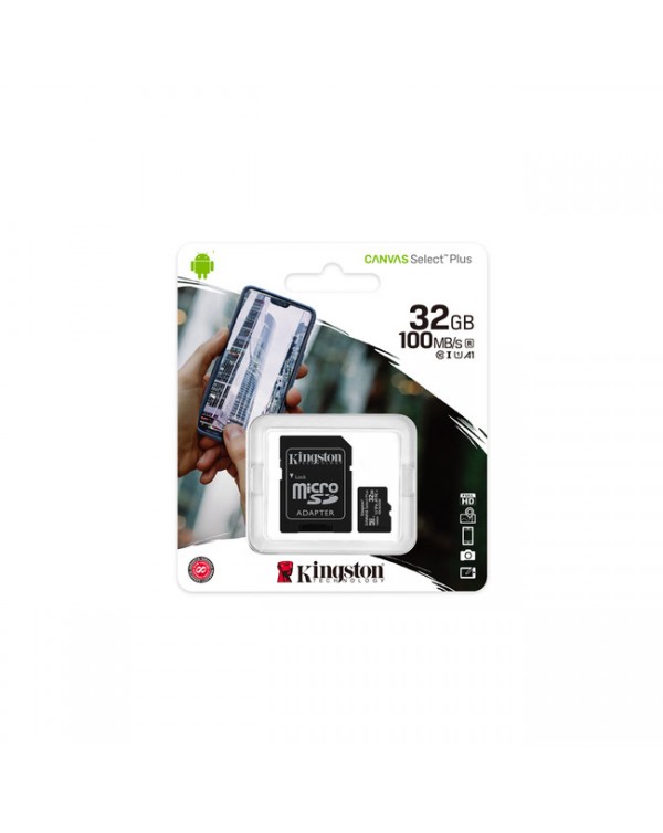 Kingston - 32GB microSDHC Canvas Select Plus Class 10 Flash Memory Card SDCS2