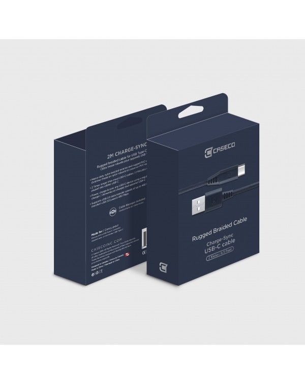 Rugged Braided USB Type C Cable - 2 Meter