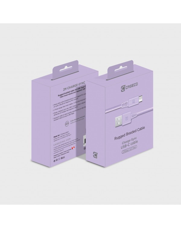 Rugged Braided USB Type C Cable - 2 Meter