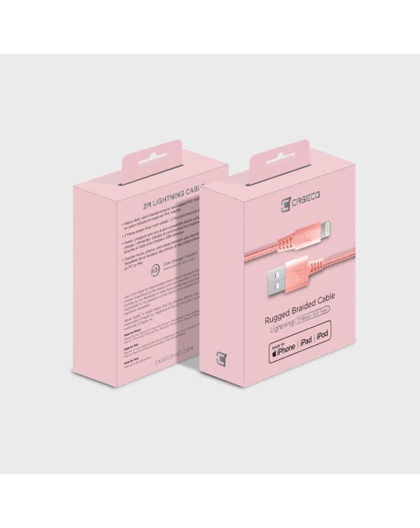 MFI Approved Braided Lightning Cable 5V 2.4Amp - 2 Meter