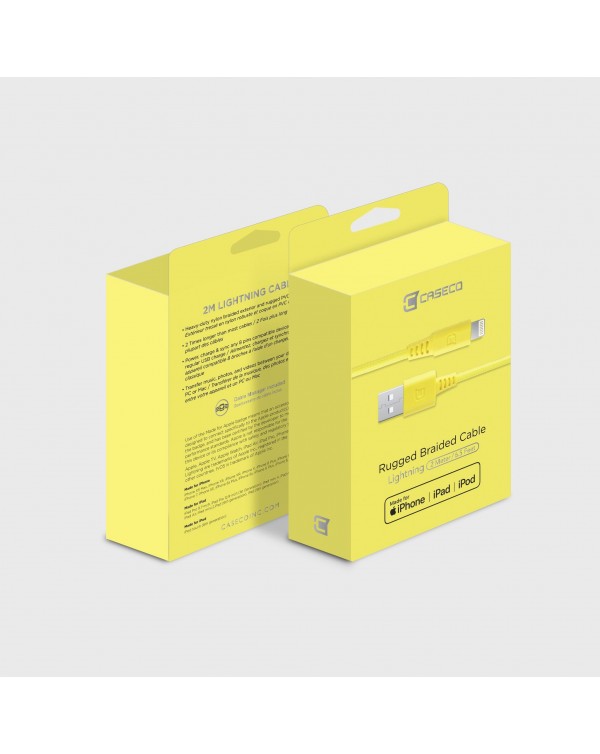 MFI Approved Braided Lightning Cable 5V 2.4Amp - 2 Meter