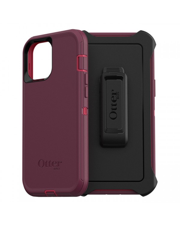 Otterbox - Defender Protective Case Raspberry Wine/Boysenberry for iPhone 12 Pro Max