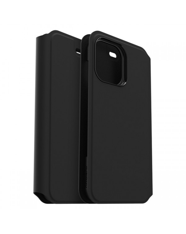 Otterbox - Strada Via PU Leather Folio Black for iPhone 12 Pro Max