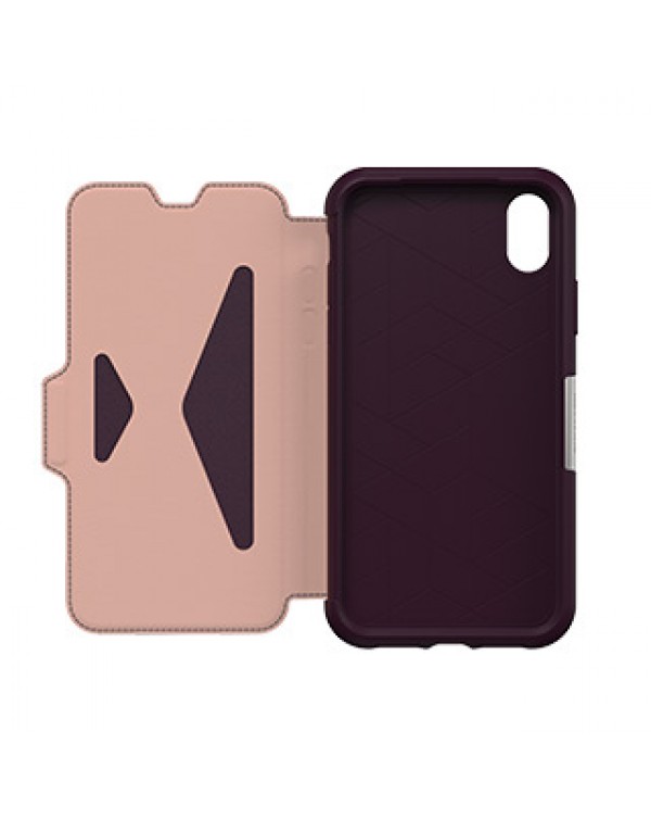 iPhone XR Otterbox Purple/Pink (Royal Blush) Leather Strada Folio case