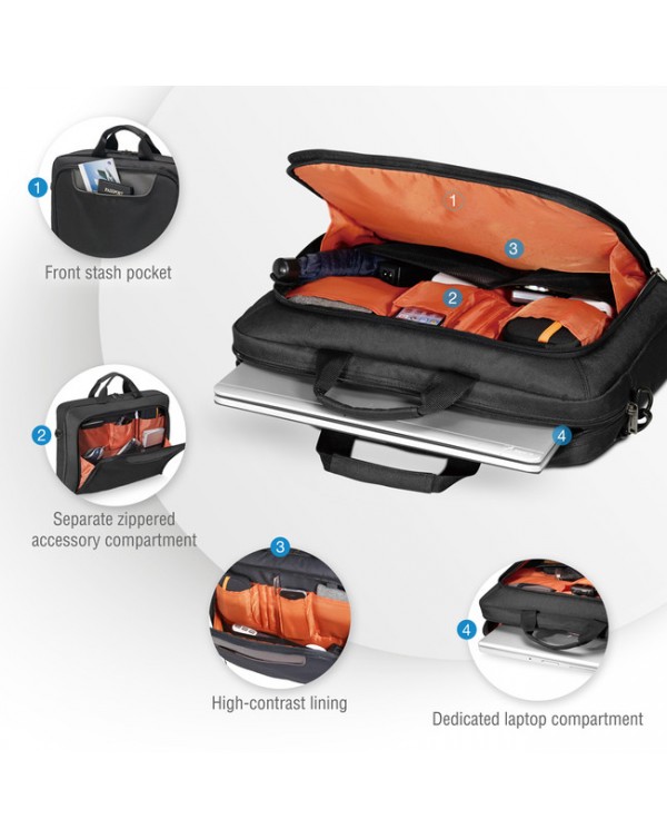 Everki - Advance Laptop Bag/Briefcase up to 17.3 inch Black