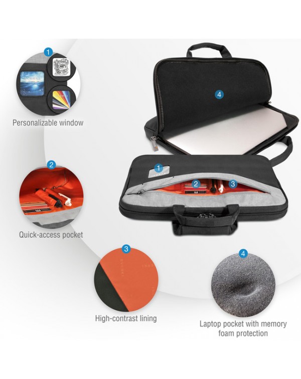 Everki - ContemPRO Laptop Sleeve with Memory Foam 13.3 inch Black