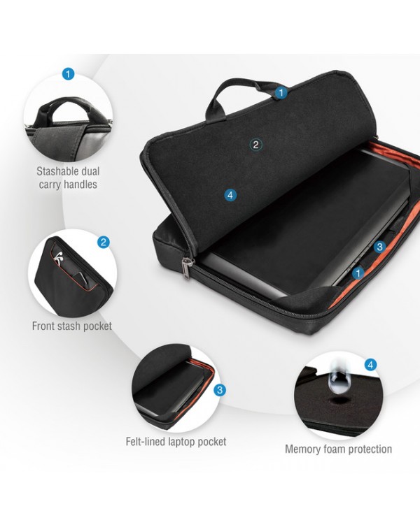 Everki - Commute 18.4 inch Laptop Sleeve with Memory Foam Black