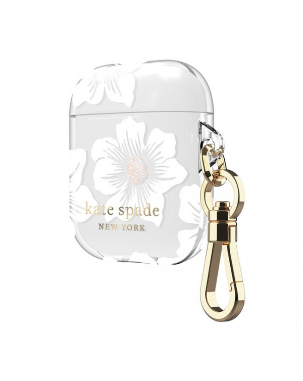 Kate Spade - Flexible Case Hollyhock Floral Clear for AirPods
