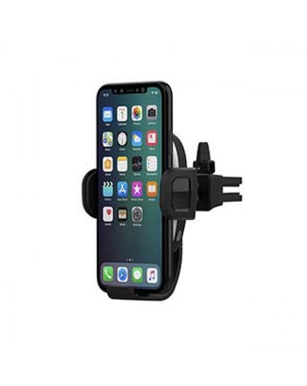 PureGear 10W Black AutoGrip Universal Car Charging Mount w/ Qi + Vent Clip