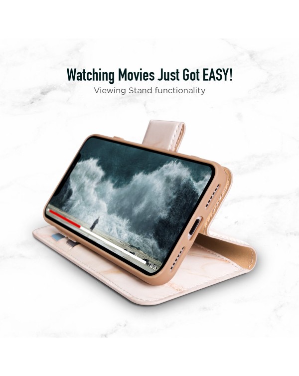 Marble Wallet Folio Case for iPhone 7/8/SE 2020