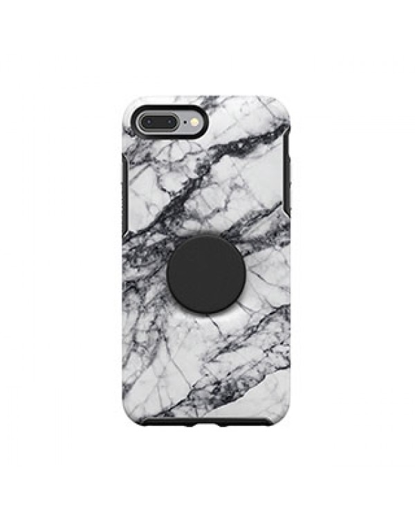 iPhone 8 Plus/7 Plus Otterbox + POP White/Black (White Marble) Symmetry Series Case