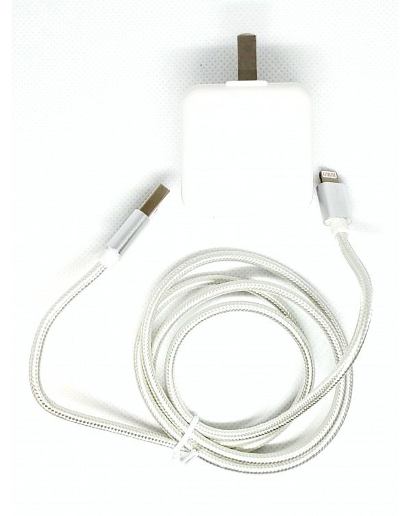  Wall Charger W/Lightning Braided Cable 