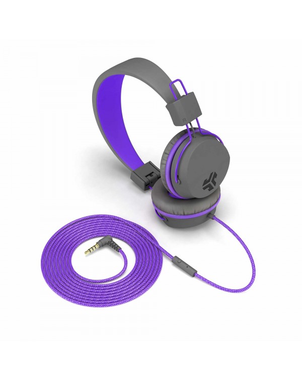 JLab Audio - JBuddies Studio Over Ear Folding Kids Headphones Purple/Gray (English Packaging Only)