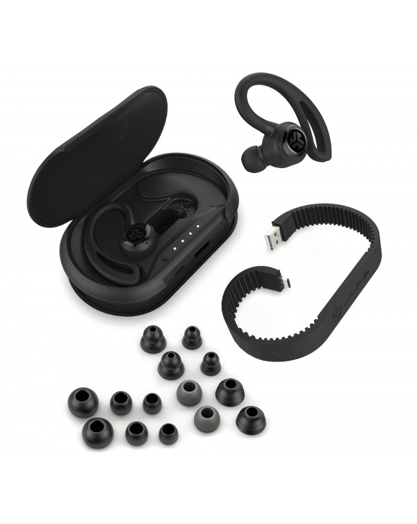 JLab Audio - Epic Air True Wireless Sport Earbuds + Charging Case Black (English Packaging Only)