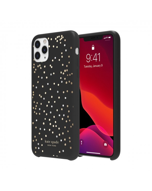 Kate Spade - Protective Hardshell Case Black Disco Dots for iPhone 11 Pro Max