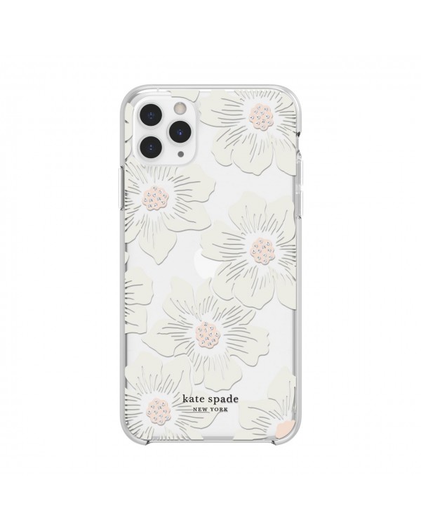 Kate Spade - Protective Hardshell Case Hollyhock Floral Clear for iPhone 11 Pro Max