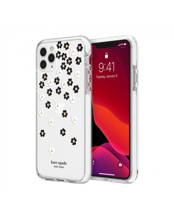 Kate Spade - Defensive Hardshell Case Scattered Flowers Clear for iPhone 11 Pro Max