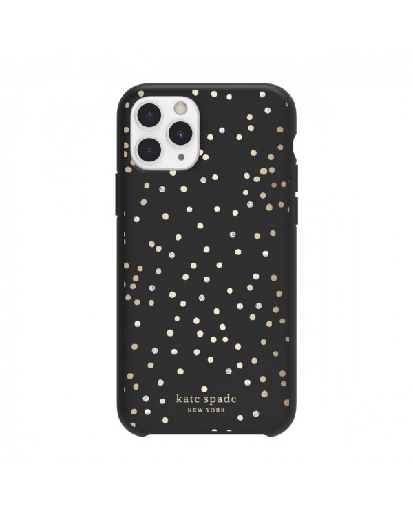 Kate Spade - Protective Hardshell Case Black Disco Dots for iPhone 11 Pro