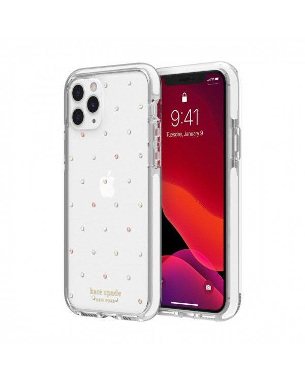 Kate Spade - Defensive Hardshell Case Pin Dot Clear for iPhone 11 Pro