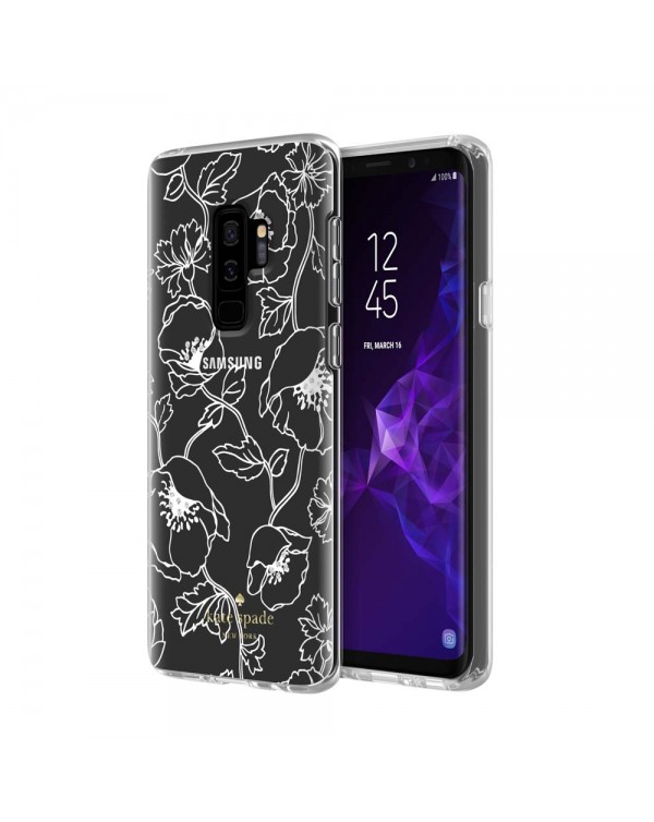 Kate Spade - Protective Hardshell Case Floral White for Samsung Galaxy S9+