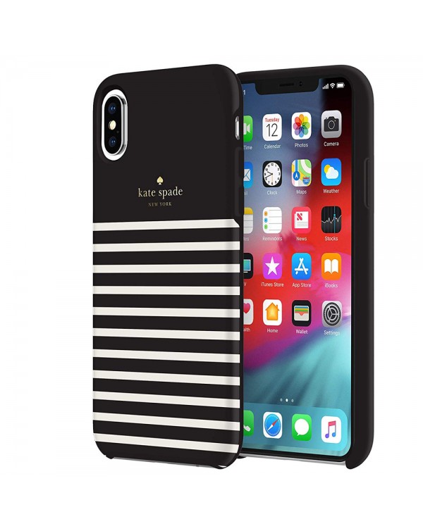 Kate Spade - Protective Hardshell Case Feeder Stripe for iPhone XS Max