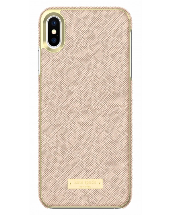 Kate Spade - Wrap Case Saffiano Rose Gold Plate for iPhoneXS Max