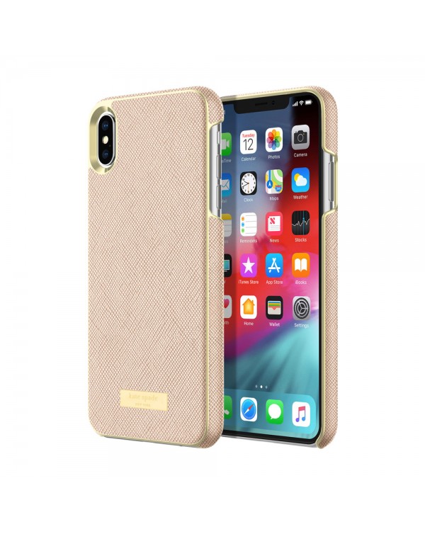 Kate Spade - Wrap Case Saffiano Rose Gold Plate for iPhoneXS Max